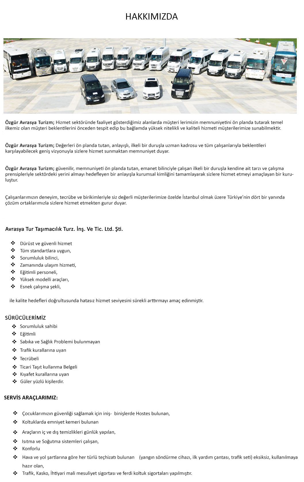 Özel Tur Hizmetleri